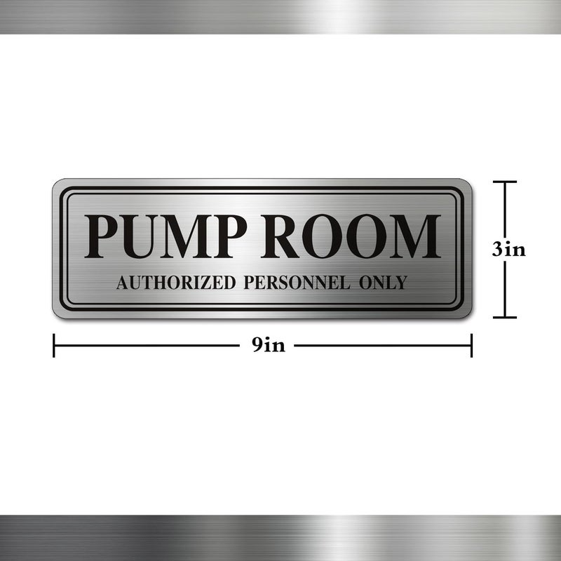 LEMBANG Metal Stainless Steel Authorized Personnel Only Sign，9x3in (Pump Room) - Image 3